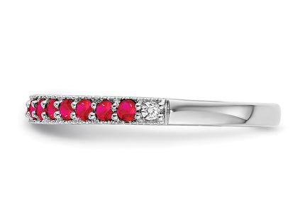 14K white gold diamond band, further view
