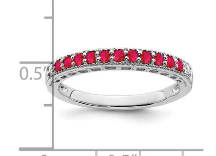 14K white gold diamond band, another view