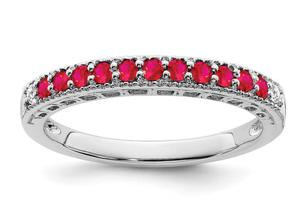 14K white gold diamond band