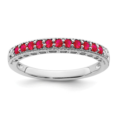 14K white gold diamond band