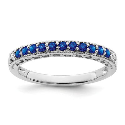 14K white gold diamond band