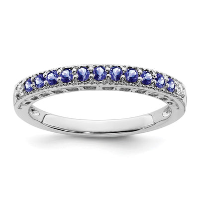 14K white gold diamond band