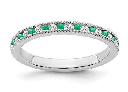 14K white gold diamond band