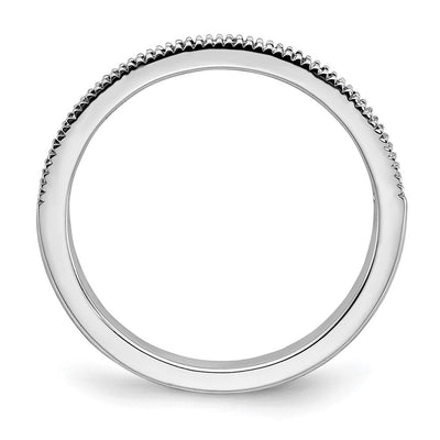 14K White Gold Sapphire and Diamond Band