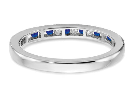 14k White Gold Sapphire and Diamond Band (Style RM7245-SA-011-WA)