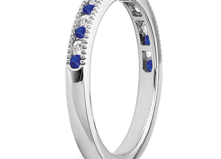 14k White Gold Sapphire and Diamond Band (Style RM7245-SA-011-WA)