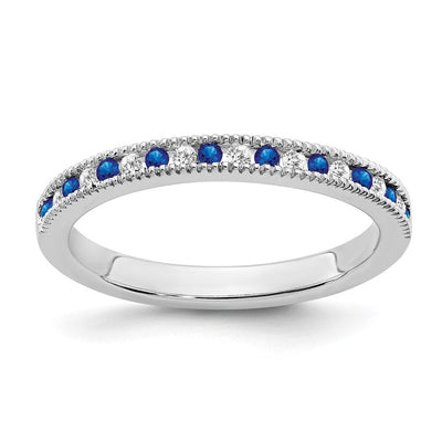 14K white gold diamond band