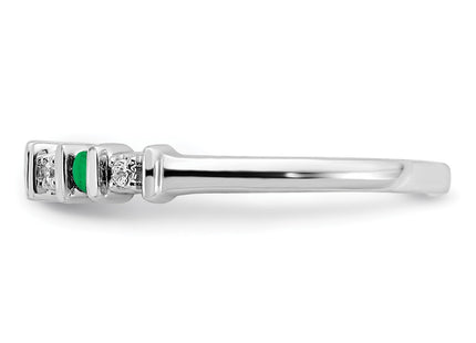 14K white gold diamond band, further view