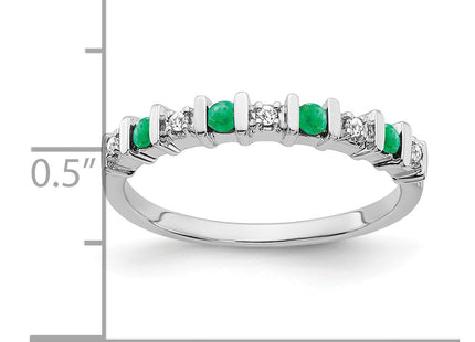 14K white gold diamond band, another view
