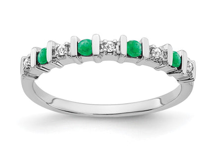14K white gold diamond band