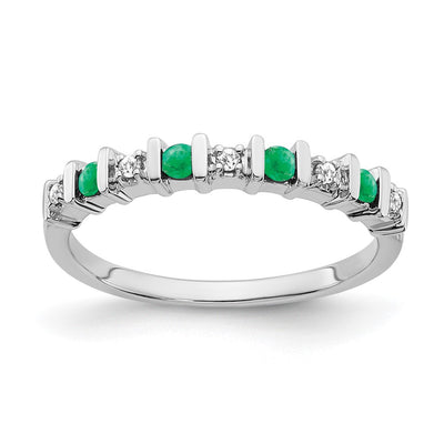 14K white gold diamond band