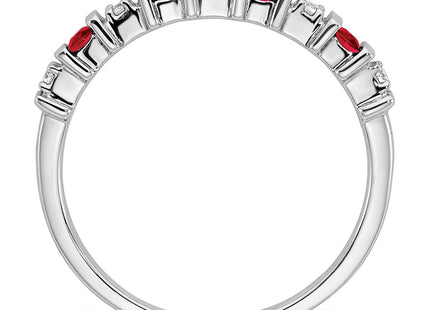 14K white gold diamond band, alternate view