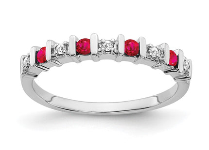 14K white gold diamond band