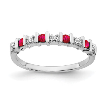 14K white gold diamond band