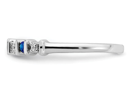 14K white gold diamond band, further view