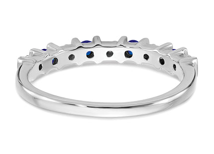 14k White Gold Sapphire and Diamond Band
