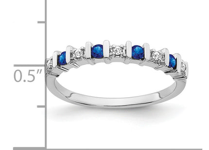 14K white gold diamond band, another view