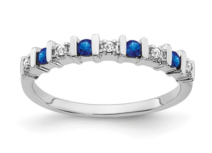 14K white gold diamond band