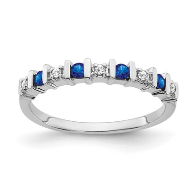 14K white gold diamond band