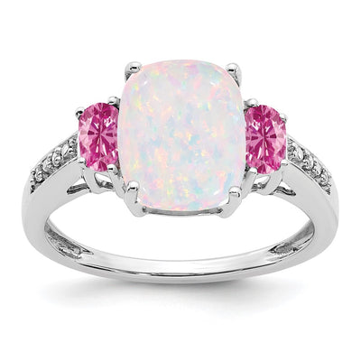 14K white gold diamond ring