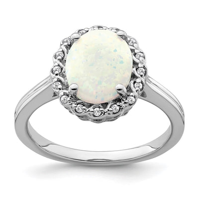 14K white gold diamond ring