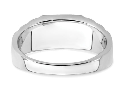 14k Two-tone Created Ruby and Diamond Mens Ring (Style RM7307-CRU-006-WYA)
