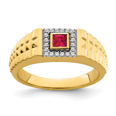 14K gold diamond ring