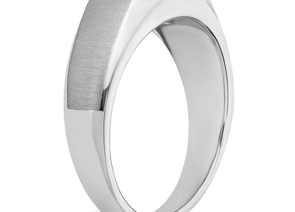 14k White Gold Onyx and Diamond Mens Ring