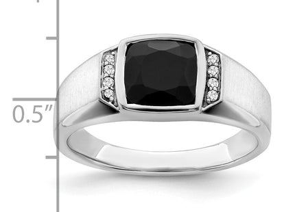 14K white gold diamond ring, another view