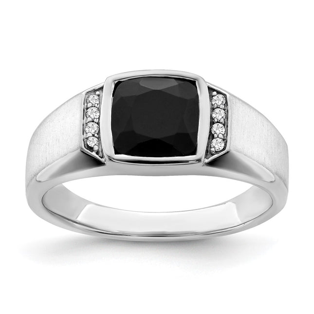 14K white gold diamond ring