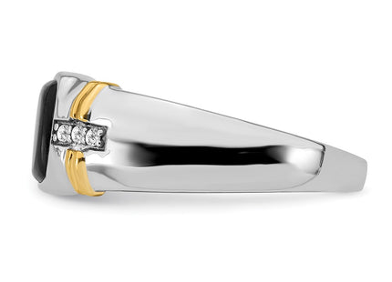 14K gold diamond ring, further view