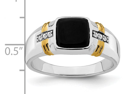14K gold diamond ring, another view