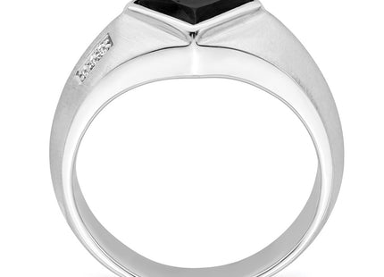 14K white gold diamond ring, alternate view