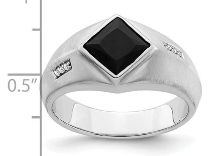 14K white gold diamond ring, another view
