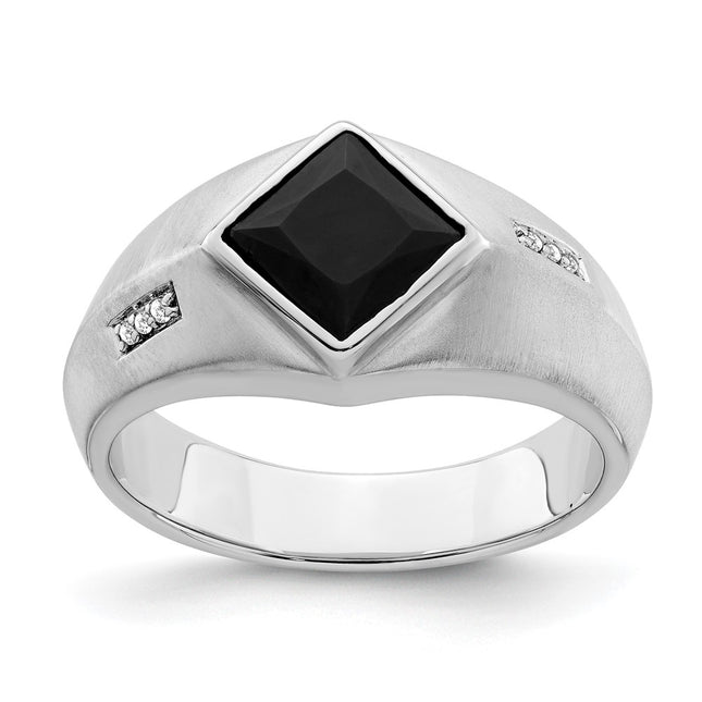 14K white gold diamond ring