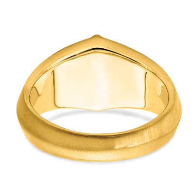 14K Onyx and Diamond Satin Mens Ring
