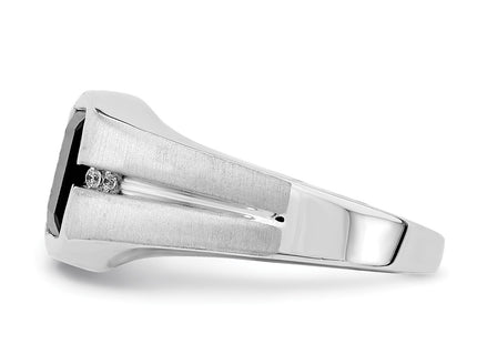14K white gold diamond ring, further view