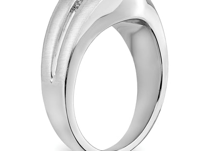 14k White Gold Onyx and Diamond Mens Ring