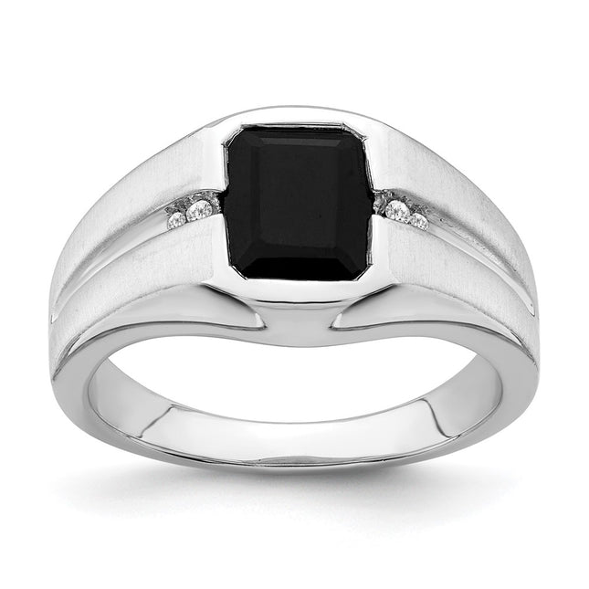 14K white gold diamond ring