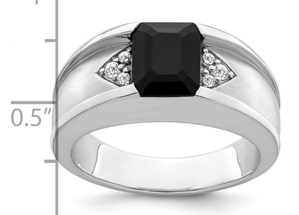 14K white gold diamond ring, another view