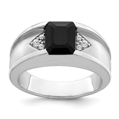 14K white gold diamond ring