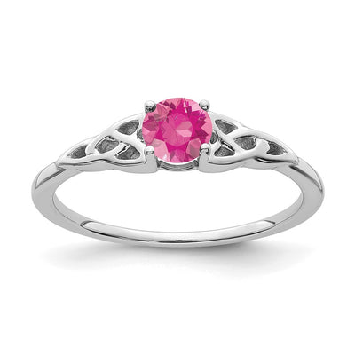 14K white gold knot ring