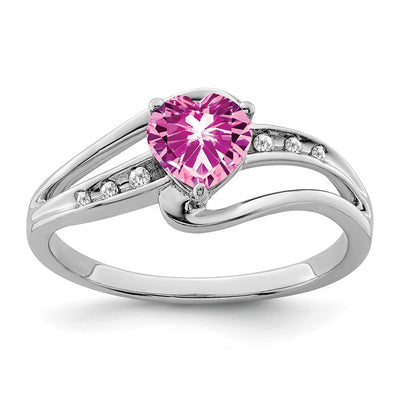 Sterling silver diamond ring