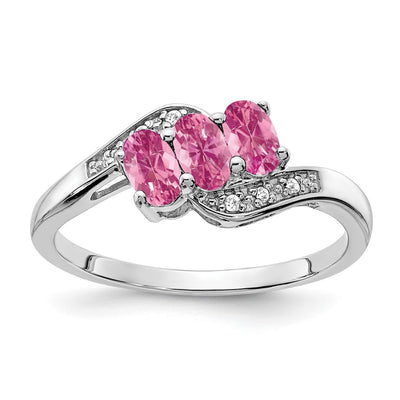 Sterling silver diamond ring