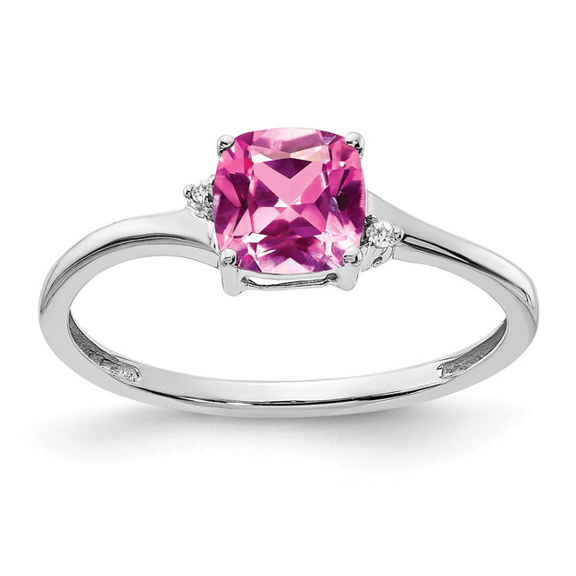 Sterling silver diamond ring