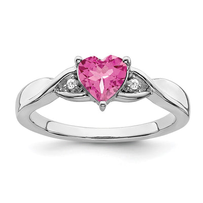 Sterling silver diamond ring