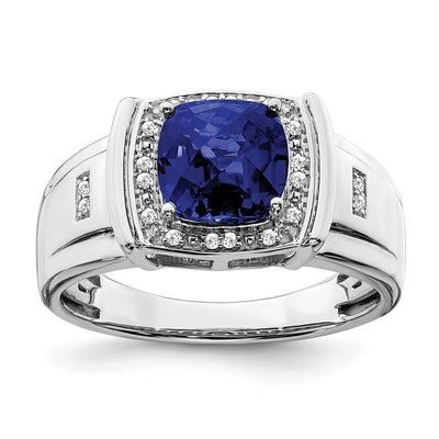 14K white gold diamond ring
