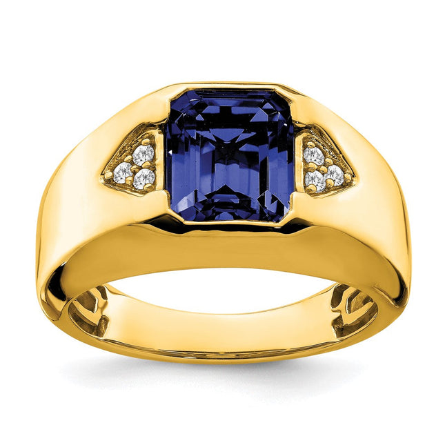 14K gold diamond ring