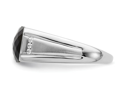 14K white gold diamond ring, further view