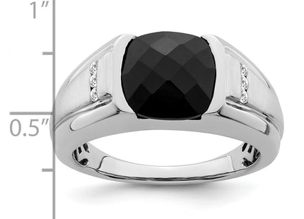 14K white gold diamond ring, another view